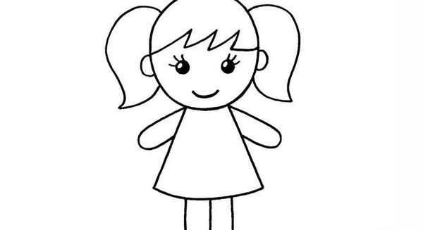 عکس نقاشی دختر خیلی زیبا و ساده