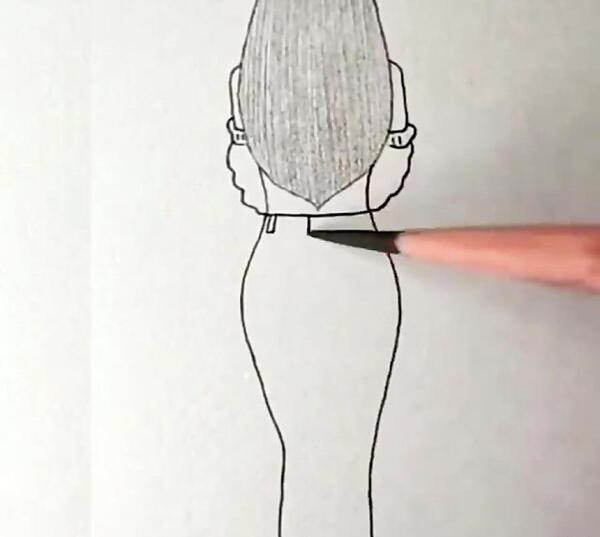 عکس نقاشی دختر خیلی زیبا و ساده