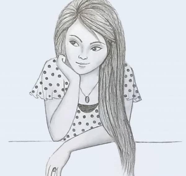 عکس نقاشی یک دختر خیلی زیبا