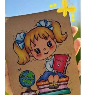 عکس نقاشی دختر بچه خوشحال