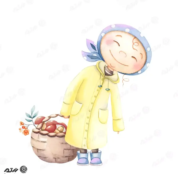 عکس نقاشی دختر بچه خوشحال