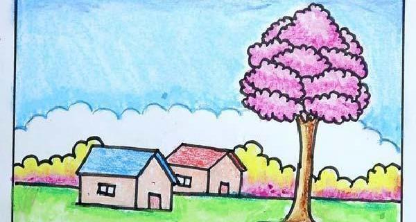عکس نقاشی دختر زیبا در طبیعت