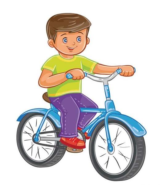 عکس نقاشی دختر دوچرخه سواری