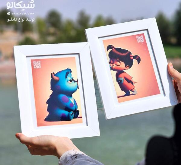 عکس نقاشی دختر فانتزی روی بوم