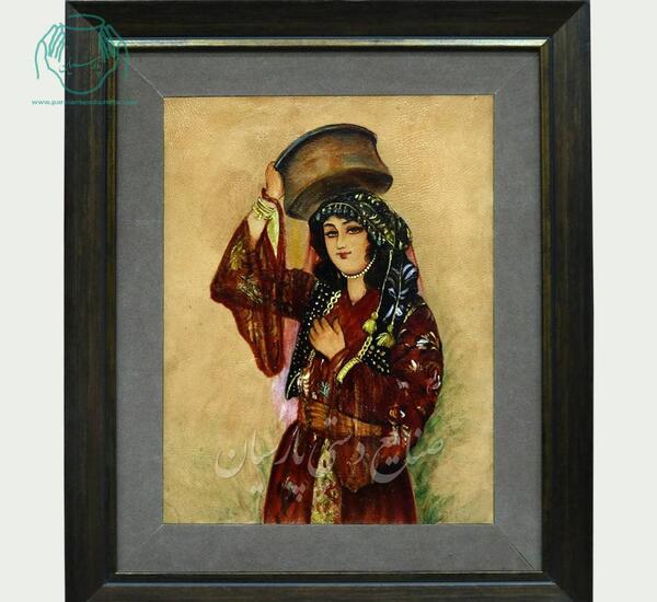 عکس نقاشی یک دختر روستایی