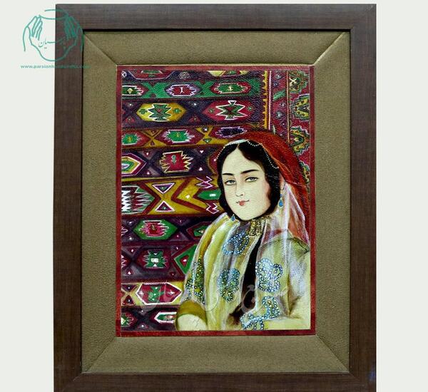 عکس نقاشی یک دختر روستایی