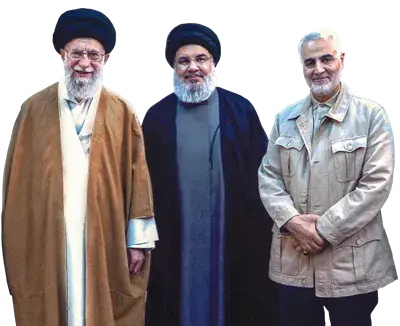 عکس خامنه ای و خمینی و سردار سلیمانی