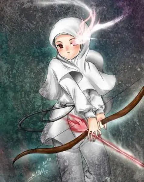 عکس انیمه ی دختر با حجاب