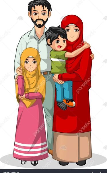 عکس دختر و پسر با حجاب کارتونی