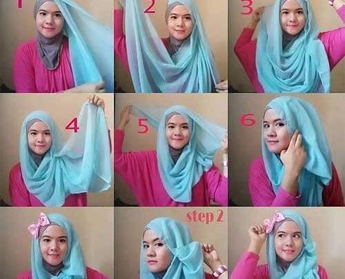 عکس بستن روسری با حجاب