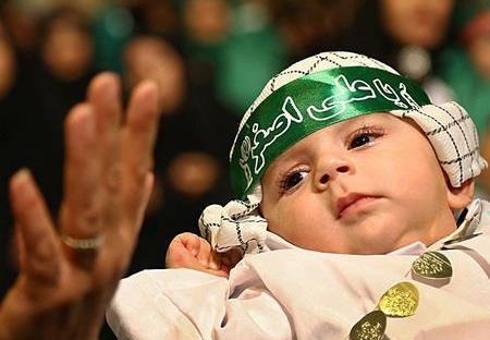 عکس بچه با لباس علی اصغر