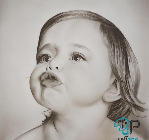 عکس بچه سیاه قلم