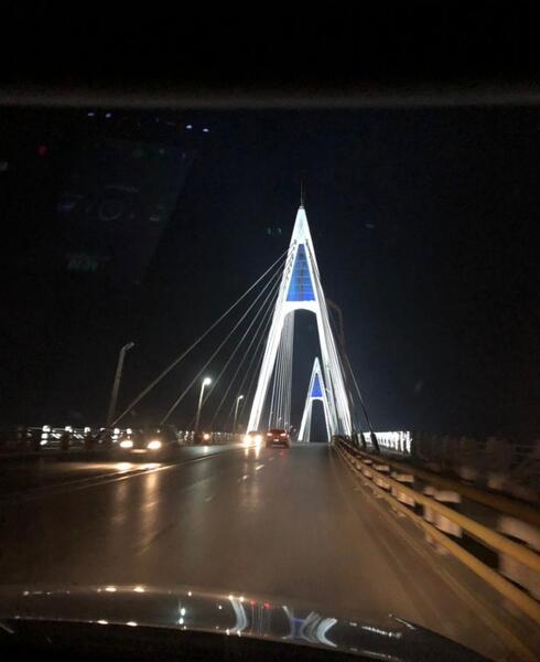 عکس پل اهواز در شب