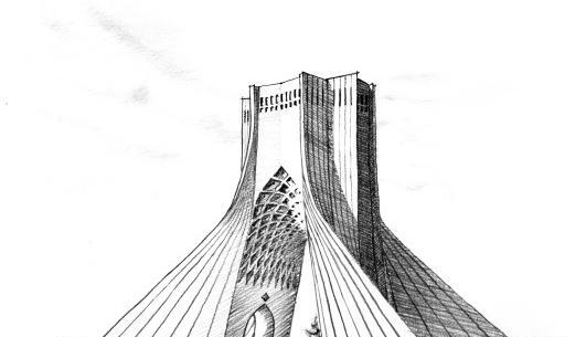 عکس میدان آزادی نقاشی