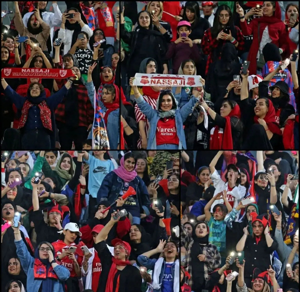 عکس زنان در ورزشگاه آزادی بازی پرسپولیس