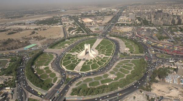 عکس هوایی از میدان ازادی