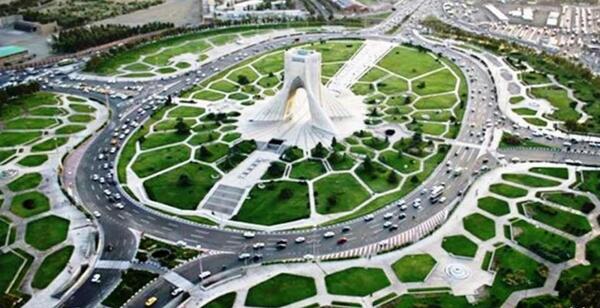 عکس هوایی میدان ازادی