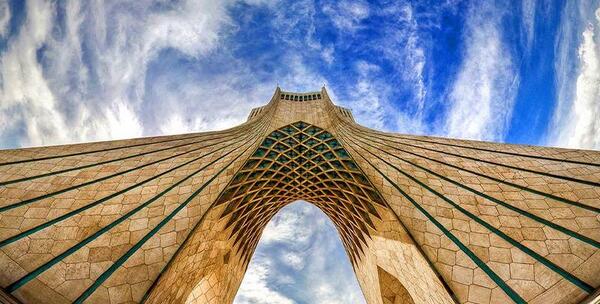 عکس هوایی برج ازادی