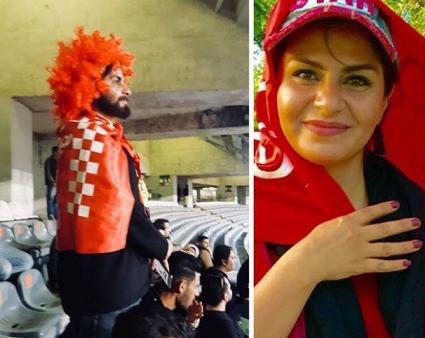 عکس دختران پرسپولیسی در ورزشگاه آزادی