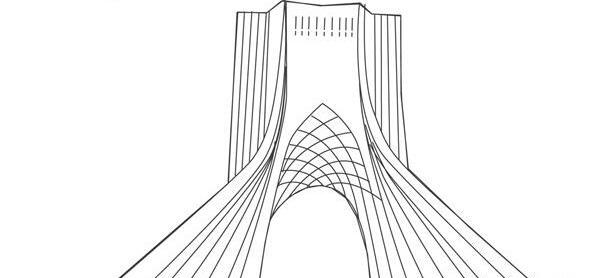 عکس برج آزادی تهران برای نقاشی