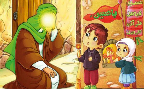 عکس امام حسین در حال نماز خواندن
