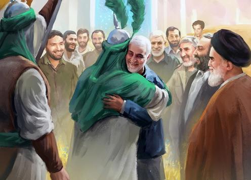 عکس حاج قاسم امام حسین