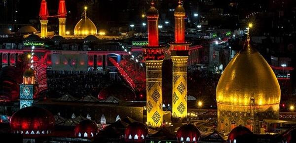 عکس گنبد و پرچم امام حسین