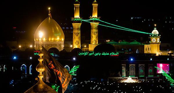 عکس گنبد و پرچم امام حسین