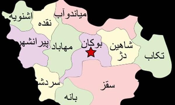 عکس نقشه کردستان ایران