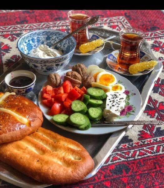 عکس صبحانه ایرانی ساده