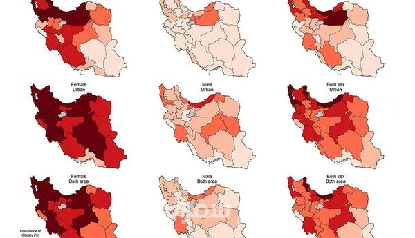 عکس تراکم جمعیت ایران
