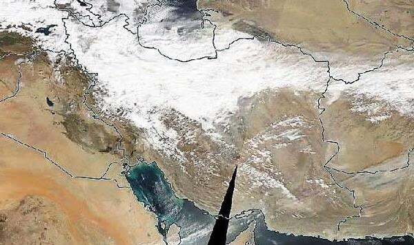 عکس ماهواره ای هواشناسی ایران