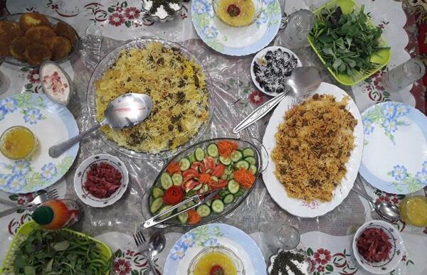 عکس سفره غذای افغانی
