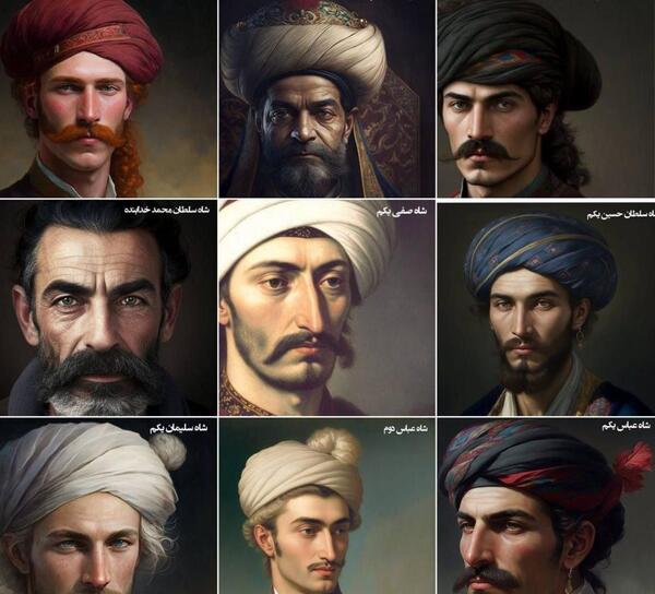 عکس زنان قاجار با هوش مصنوعی