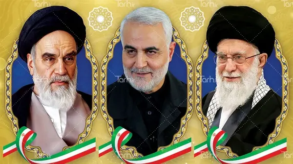 عکس خامنه ای و خمینی و سلیمانی
