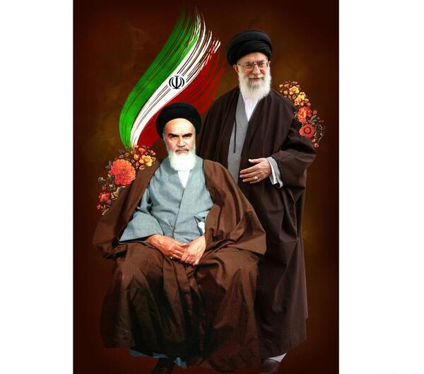 عکس خامنه ای و خمینی با کیفیت