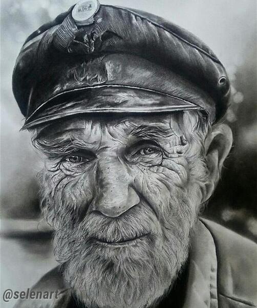 عکس چهره سیاه قلم