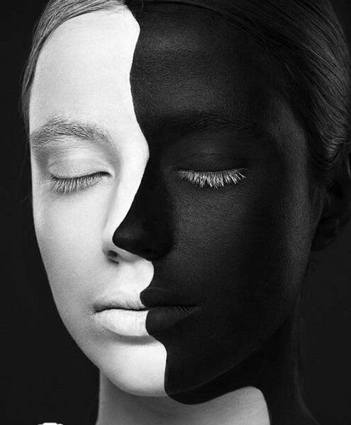 عکس چهره سیاه و سفید برای طراحی