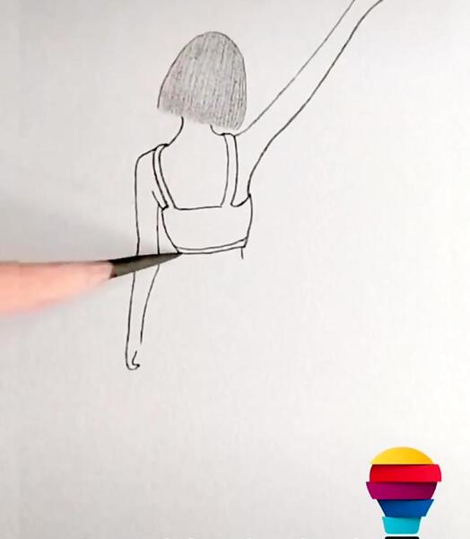 عکس نقاشی دختر سخت و آسان
