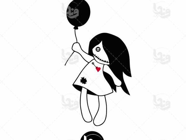 عکس نقاشی دختر شیطانی