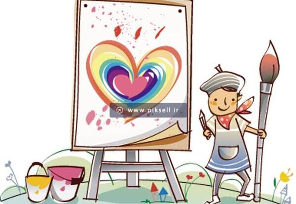 عکس نقاشی دختر شاداب