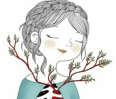 عکس نقاشی یک دختر شاد