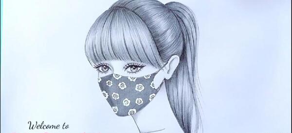 عکس نقاشی دختر شیک و باکلاس