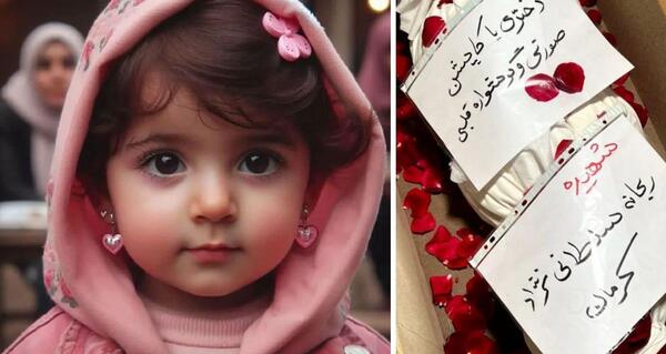 عکس نقاشی دختر کاپشن صورتی و گوشواره قلبی