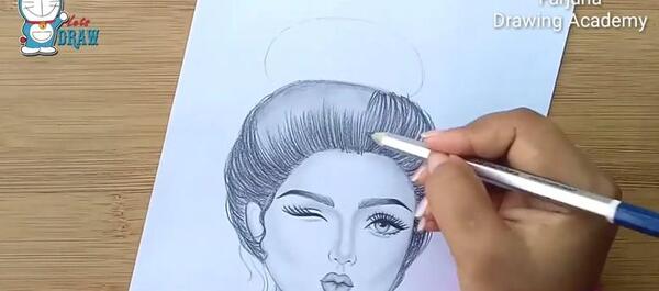 عکس نقاشی طراحی دختر زیبا