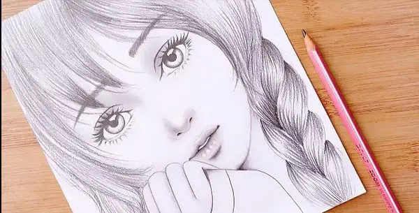 عکس نقاشی دختر طراحی چهره