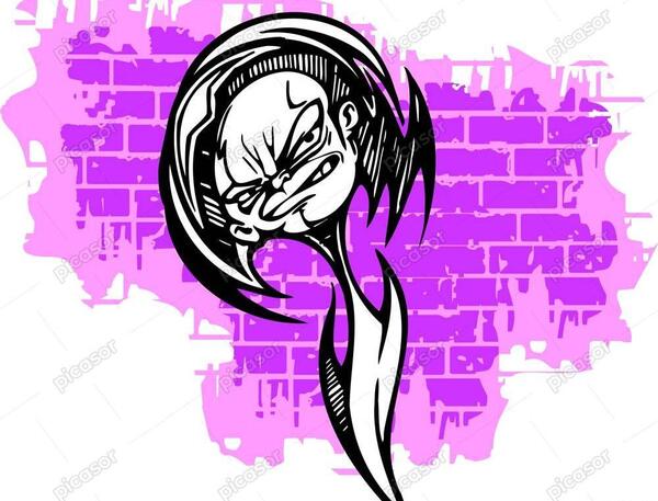 عکس نقاشی دختر عصبانی ساده