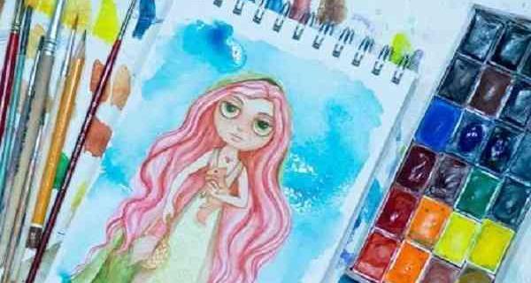 عکس نقاشی دختر عصبانی ساده