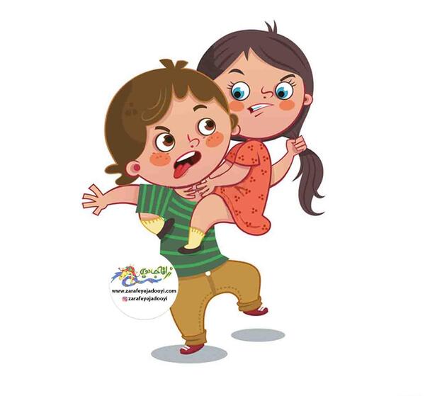 عکس نقاشی کودکانه دختر عصبانی