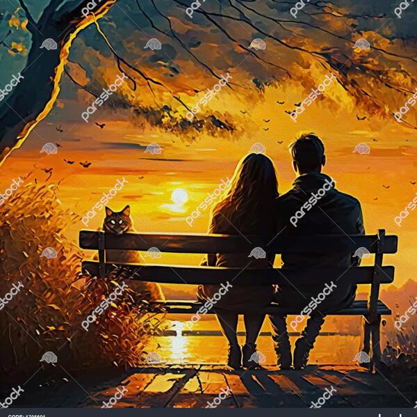 عکس نقاشی عاشقانه دختر و پسر